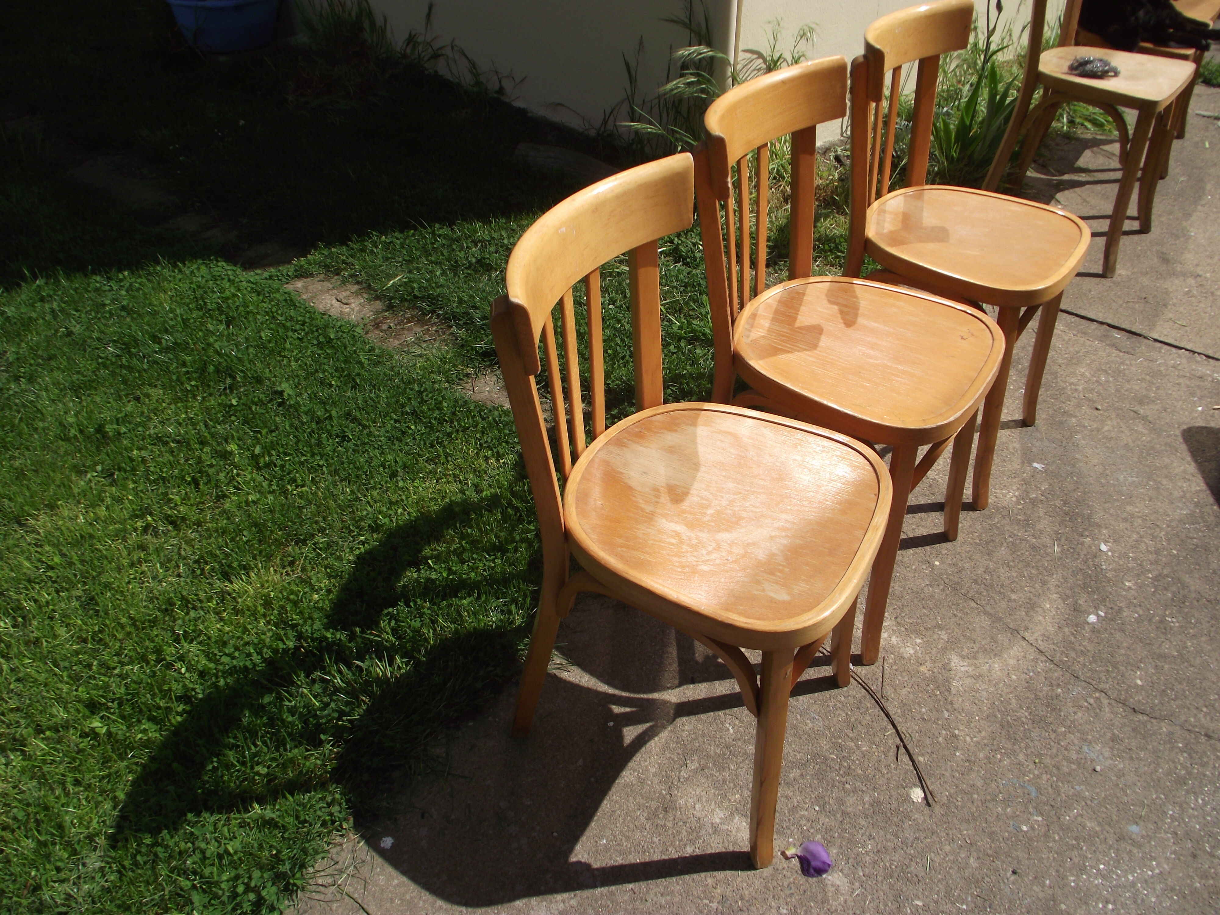 3 Bauman bistro chairs