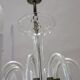 Vintage Clear Murano Glass Chandelier, 1980s