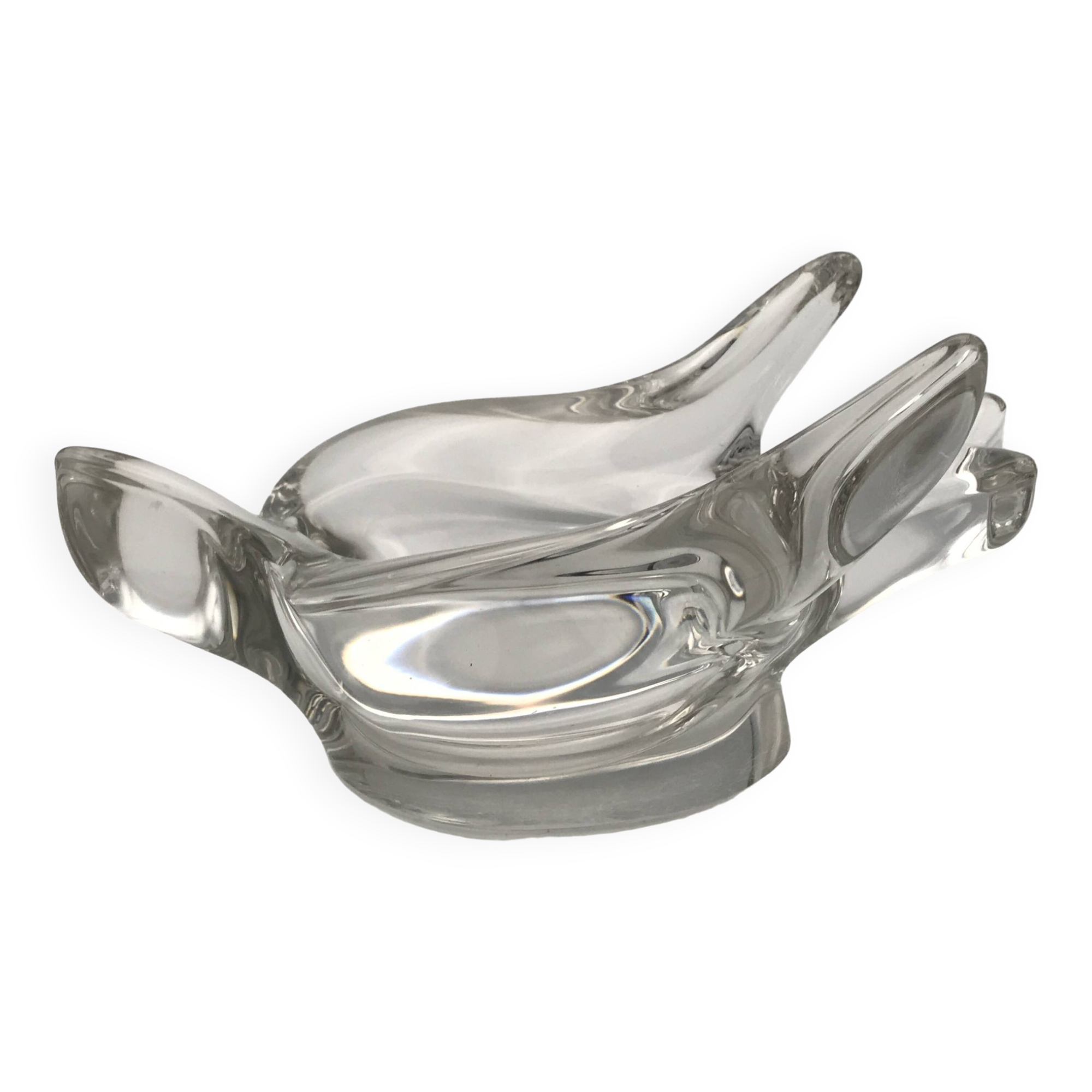 Bird-shaped paperweight, crystal swallow