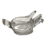 Bird-shaped paperweight, crystal swallow