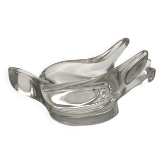 Pocket tray paperweight in the shape of a bird, crystal swallow