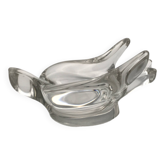 Bird-shaped paperweight, crystal swallow