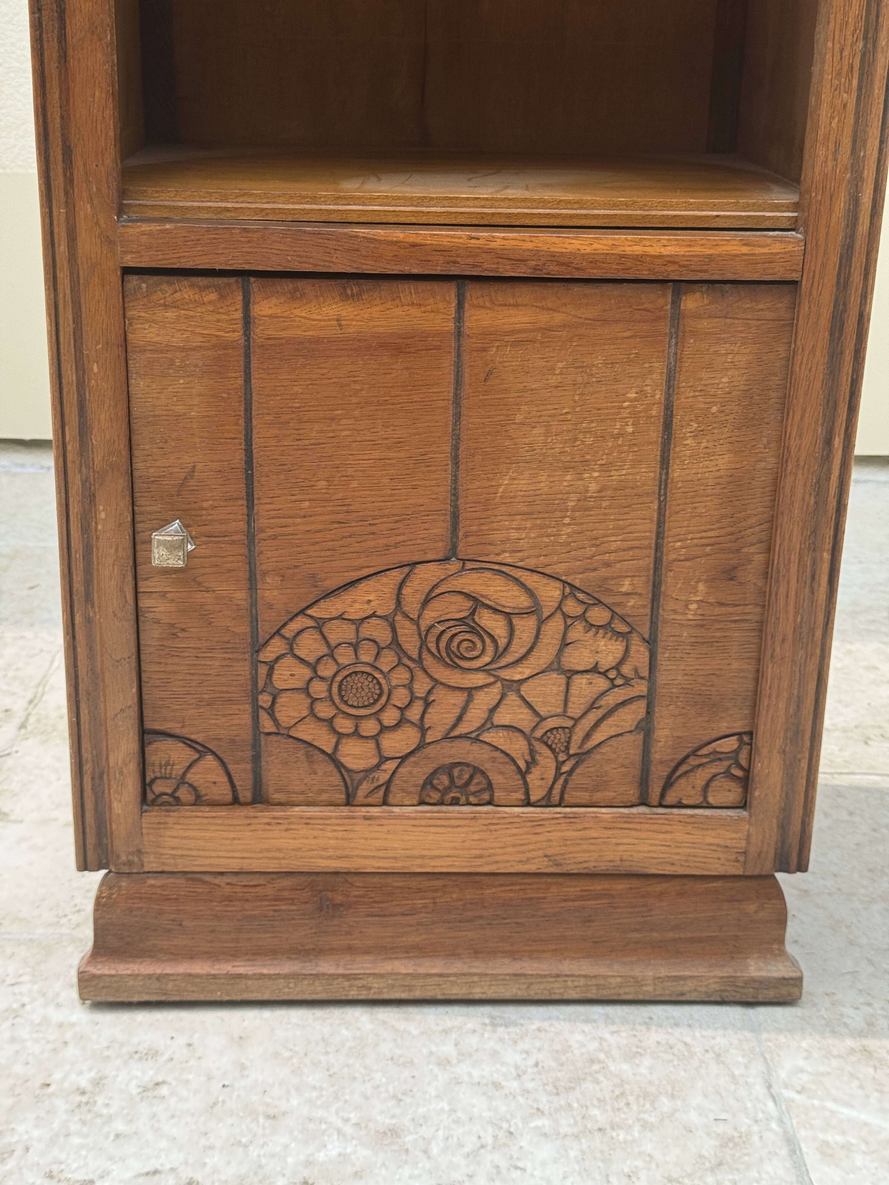 Art Deco bedside or jam cabinet H77.5