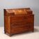 Antique drop-leaf cabinet in maple and bronze, 5 drawers, Italy, 19th century.