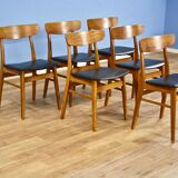 Set of 6 Danish dining chairs in teak by Farstrup, 1960s