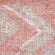 Colorful Vintage Runner Rug, Soft Pink Handmade Hallway Carpet, 82x334 Cm