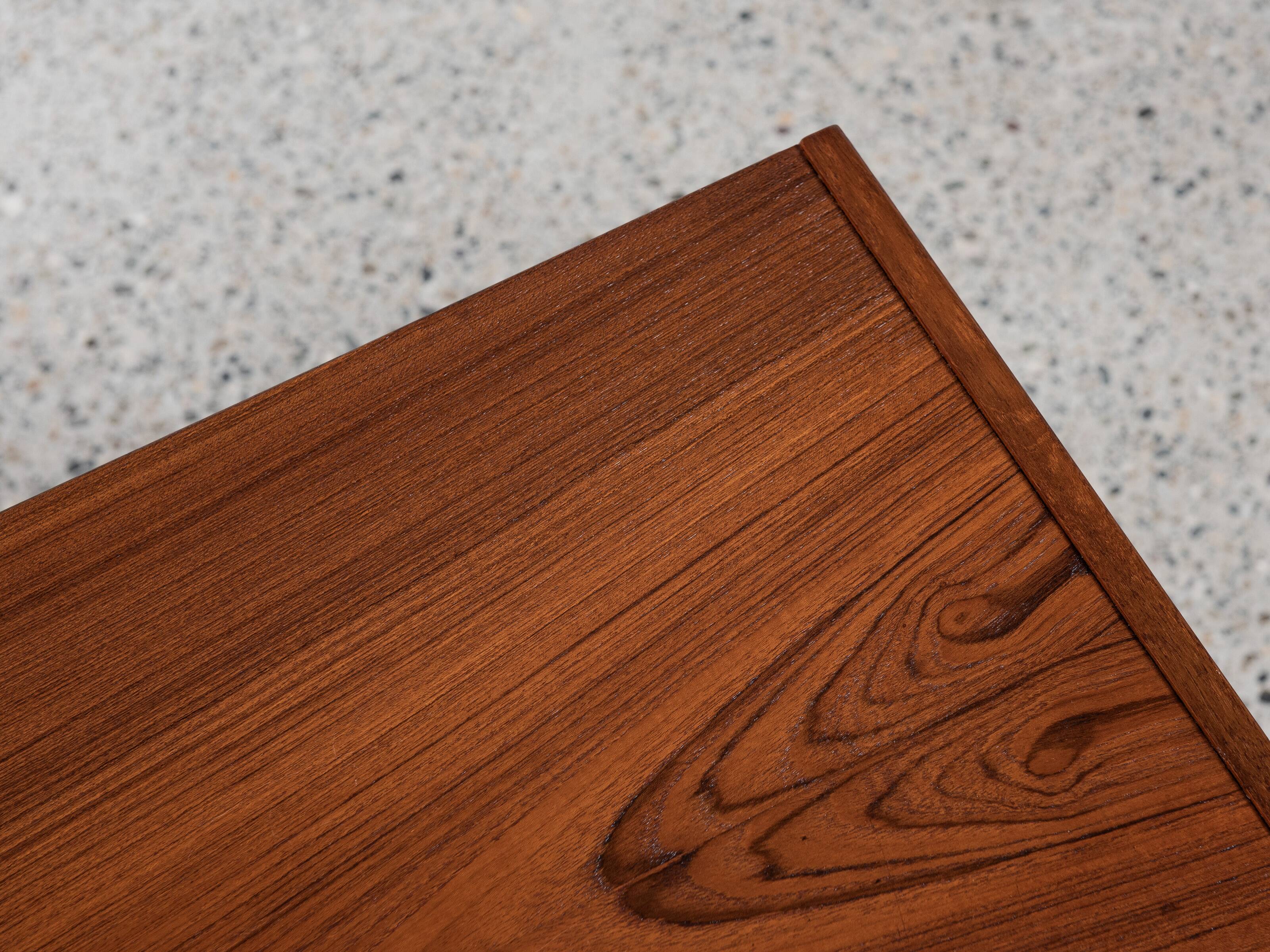 Midcentury Danish cabinet in teak with 1 drawer and 2 sliding doors 1960s