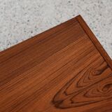 Midcentury Danish cabinet in teak with 1 drawer and 2 sliding doors 1960s