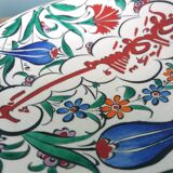 Empty pocket cup signed H. Yildiz Türkiye Iznik
