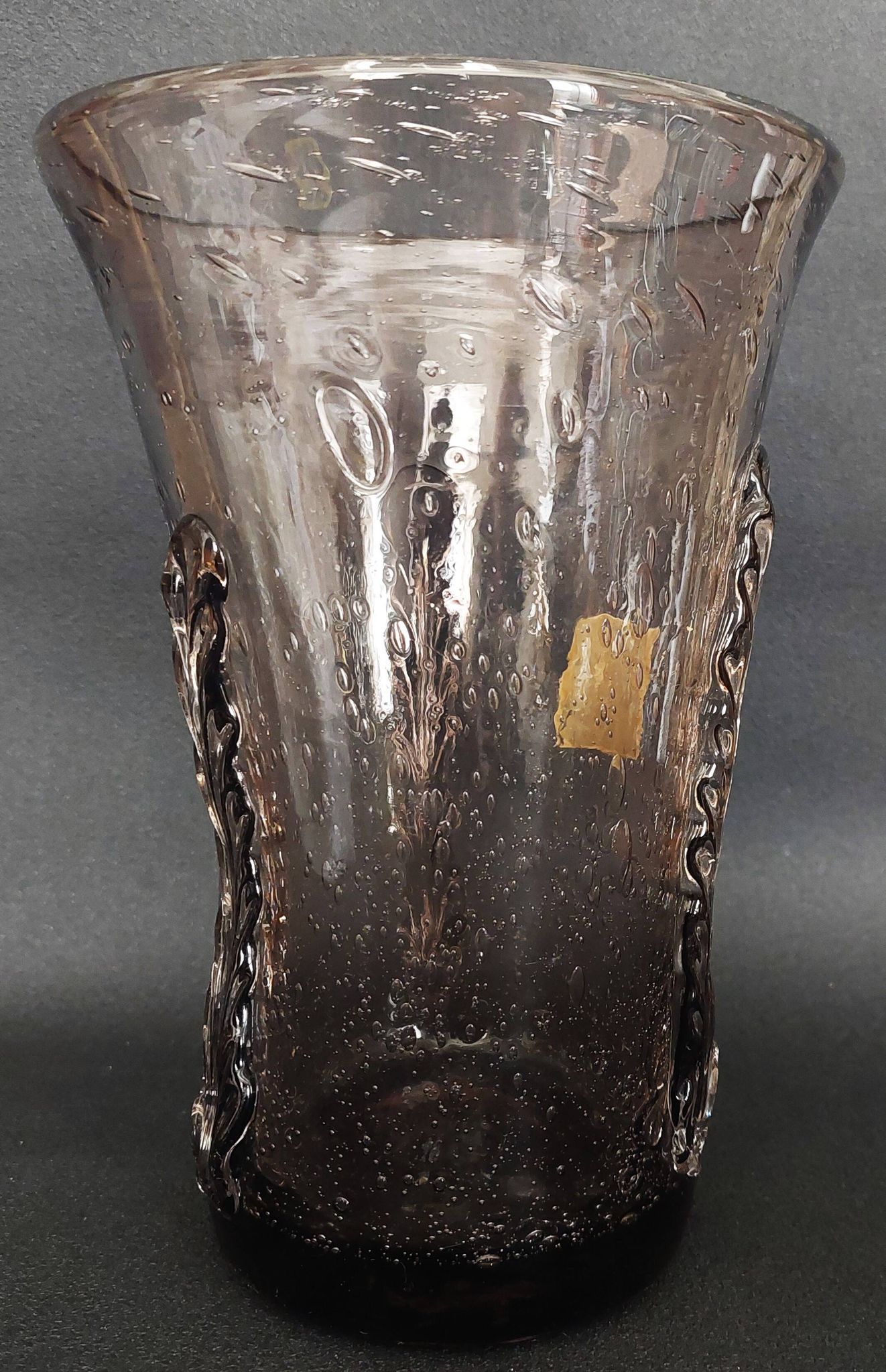 Vintage glass vase from the Ponant Locronan glassworks, 20th century