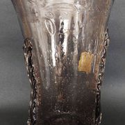Vintage glass vase from the Ponant Locronan glassworks, 20th century