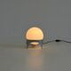 Vintage Space Age table lamp with glass globe and aluminium base