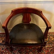 Fauteuil De Bureau, De Style Empire,en Acajou.