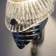 Rare Murano chrome sheet wall light 1960