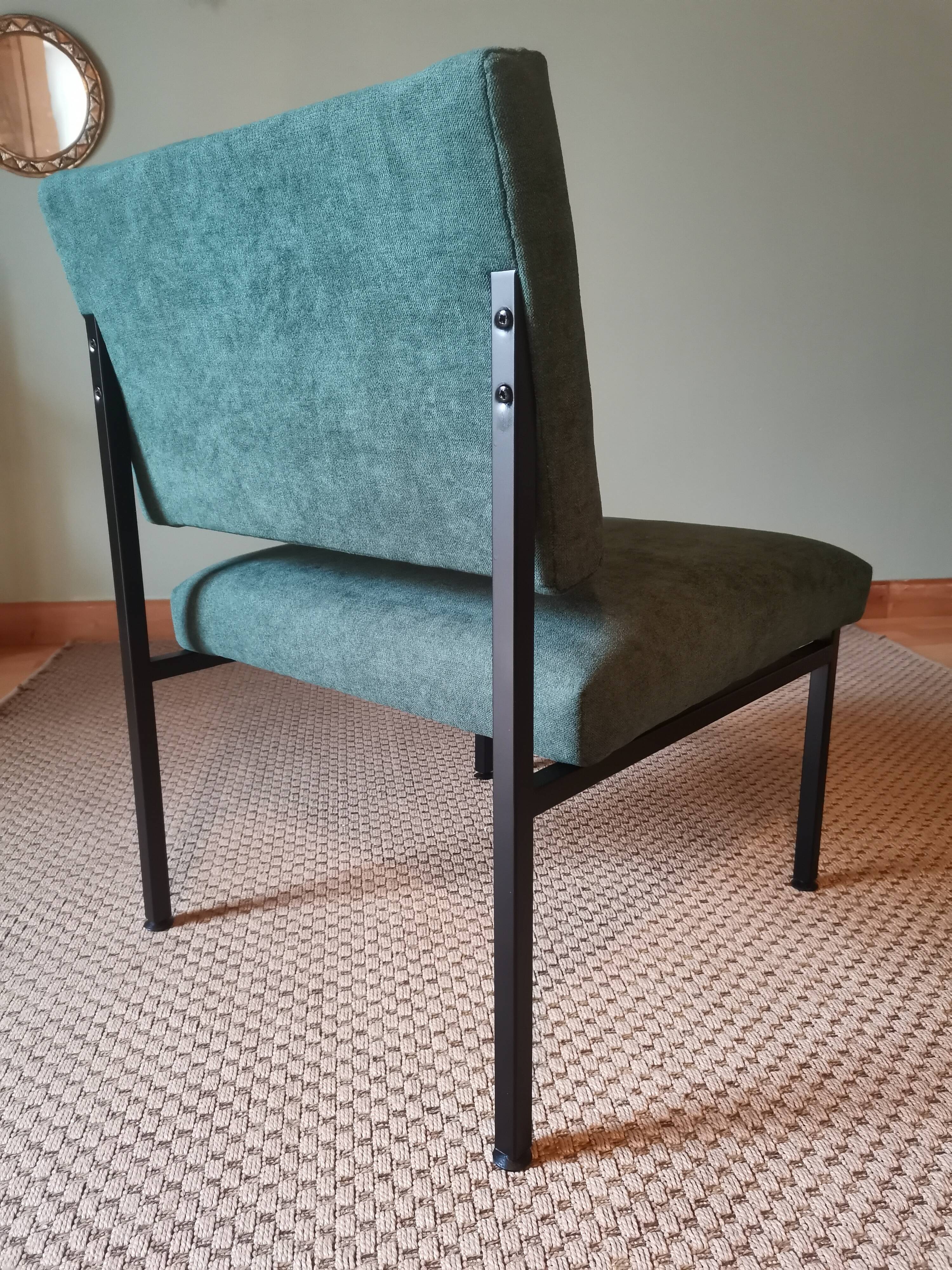 Green 1960s armchairs