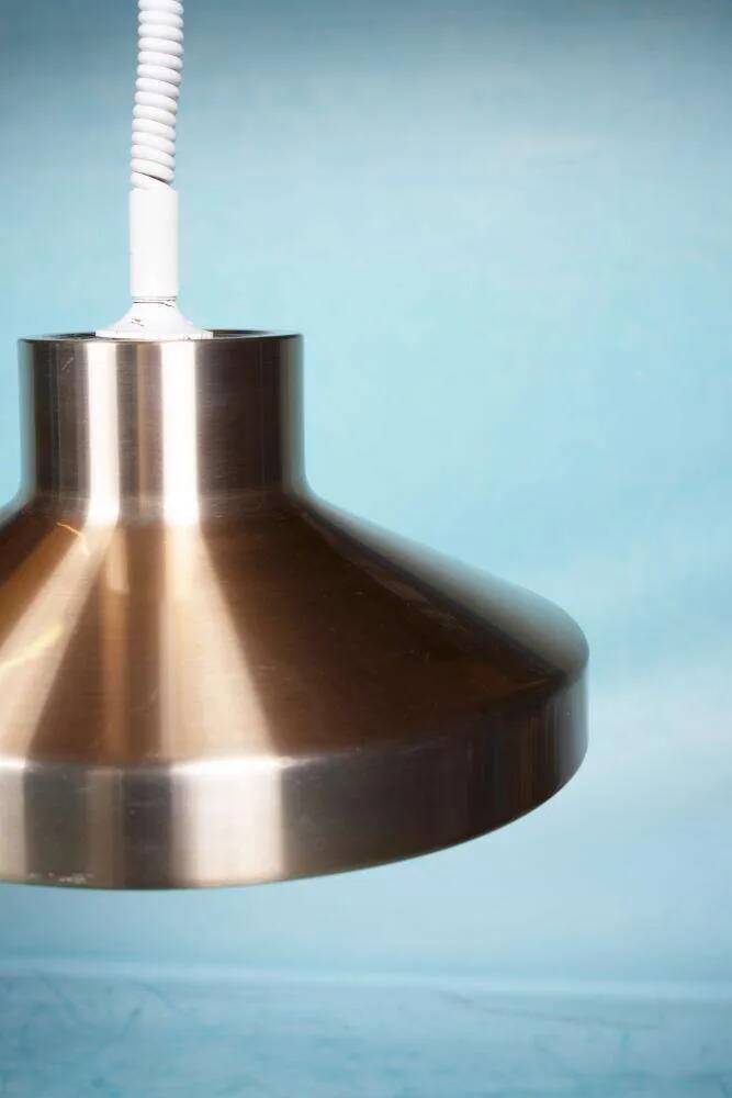 Vintage suspended lamp in aluminium from the 60s/70s, dining table lamp.
