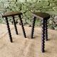 Paire de tabourets vintage