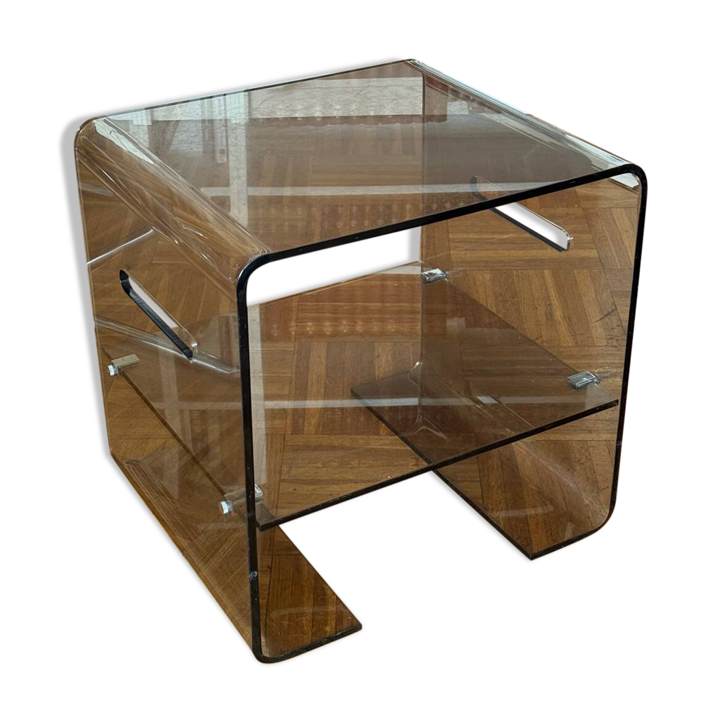 Smoked Plexiglas coffee table