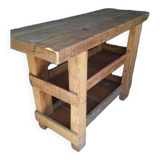 Old solid wood workbench furniture