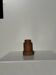 Circular teak monoxyle candlestick, pyramidal with a high central part H7 D5.
