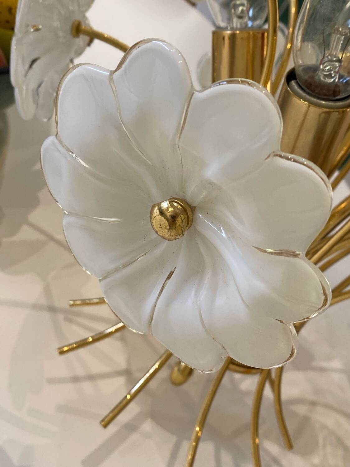 Murano glass flower chandelier, 1970s
