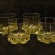 Amber crystal whisky glass from Murano