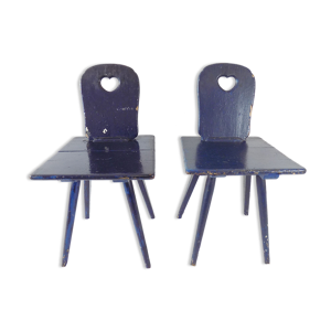 ensemble de 2 chaises de cuisine 1900
