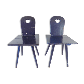 Ensemble de 2 chaises de cuisine 1900