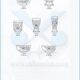 Set of 2 Pressed Glass Stylish Glasses Cibulak by Pavel Panek / 1977