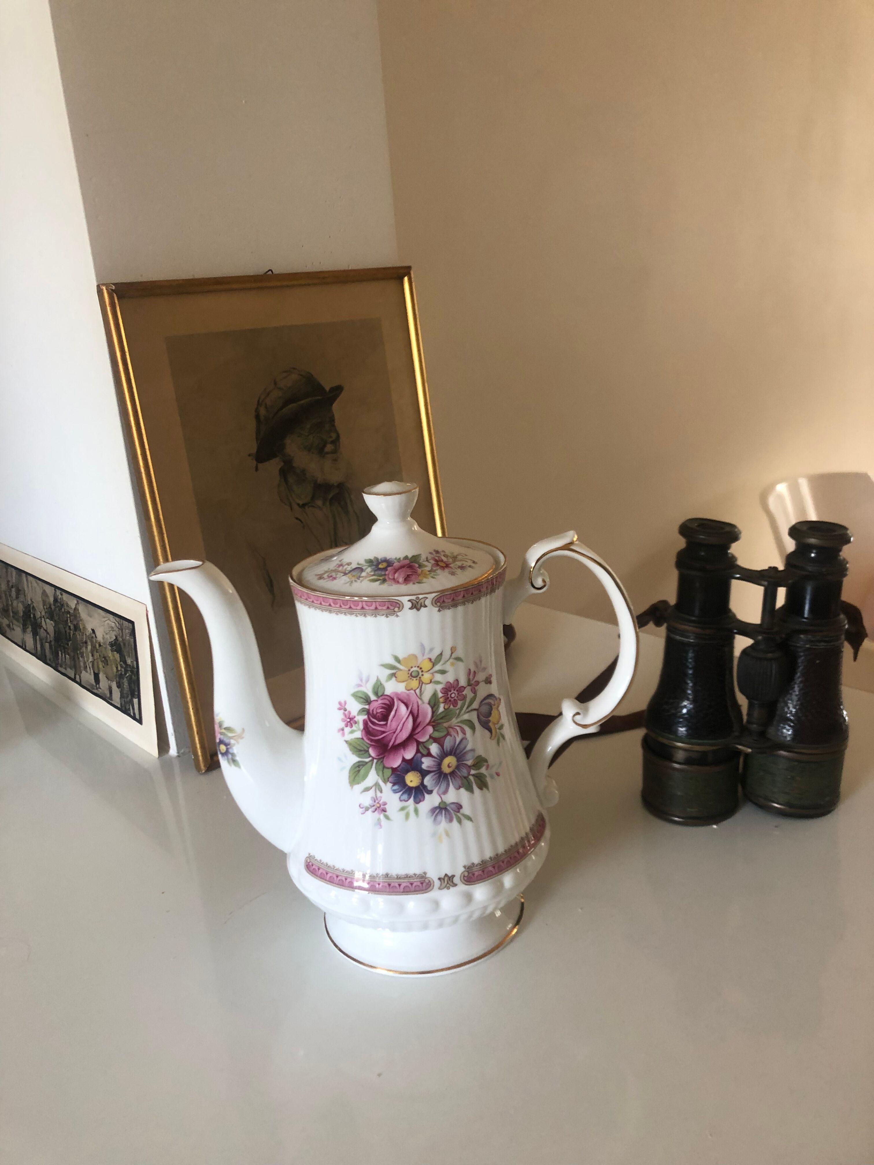 English porcelain coffee maker