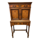 Lady bonheur du day secretary cabinet oak with marquetry and mother-of-pearl