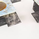 Pair of 1960’s Brutalist glass wall sconce by Tom Ahlström and Hans Ehrlich