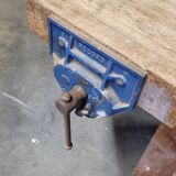 Solid oak carpenter's workbench