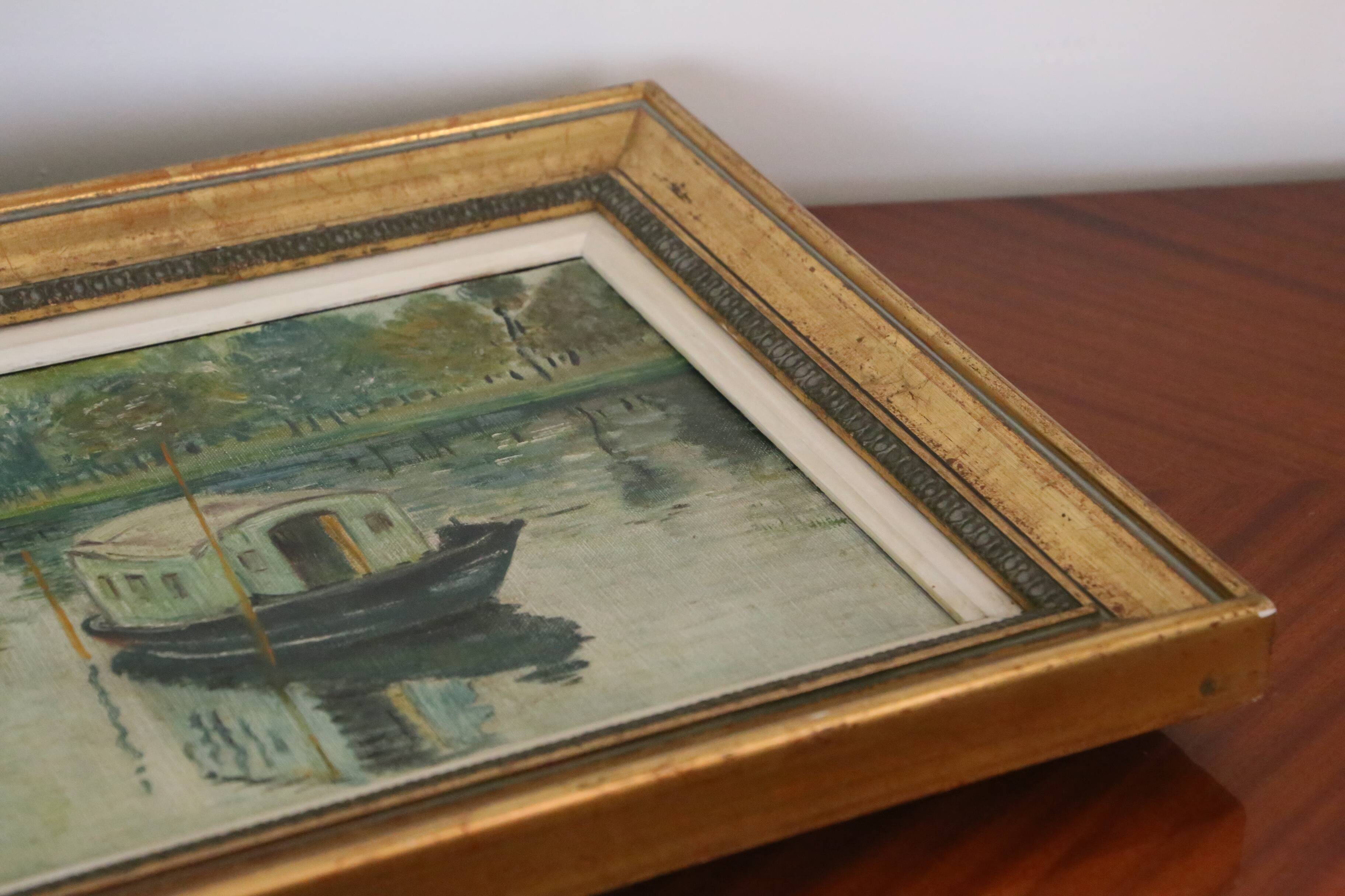 Oil painting on canvas, study work based on Monet.