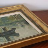 Oil painting on canvas, study work based on Monet.