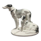 Sculpture representing two ceramic dogs