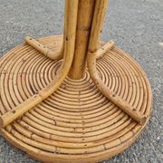 Vintage rattan parrot coat rack