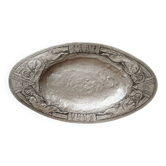 Art deco embossed pewter dish