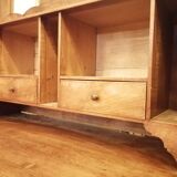 Box desk with pediment