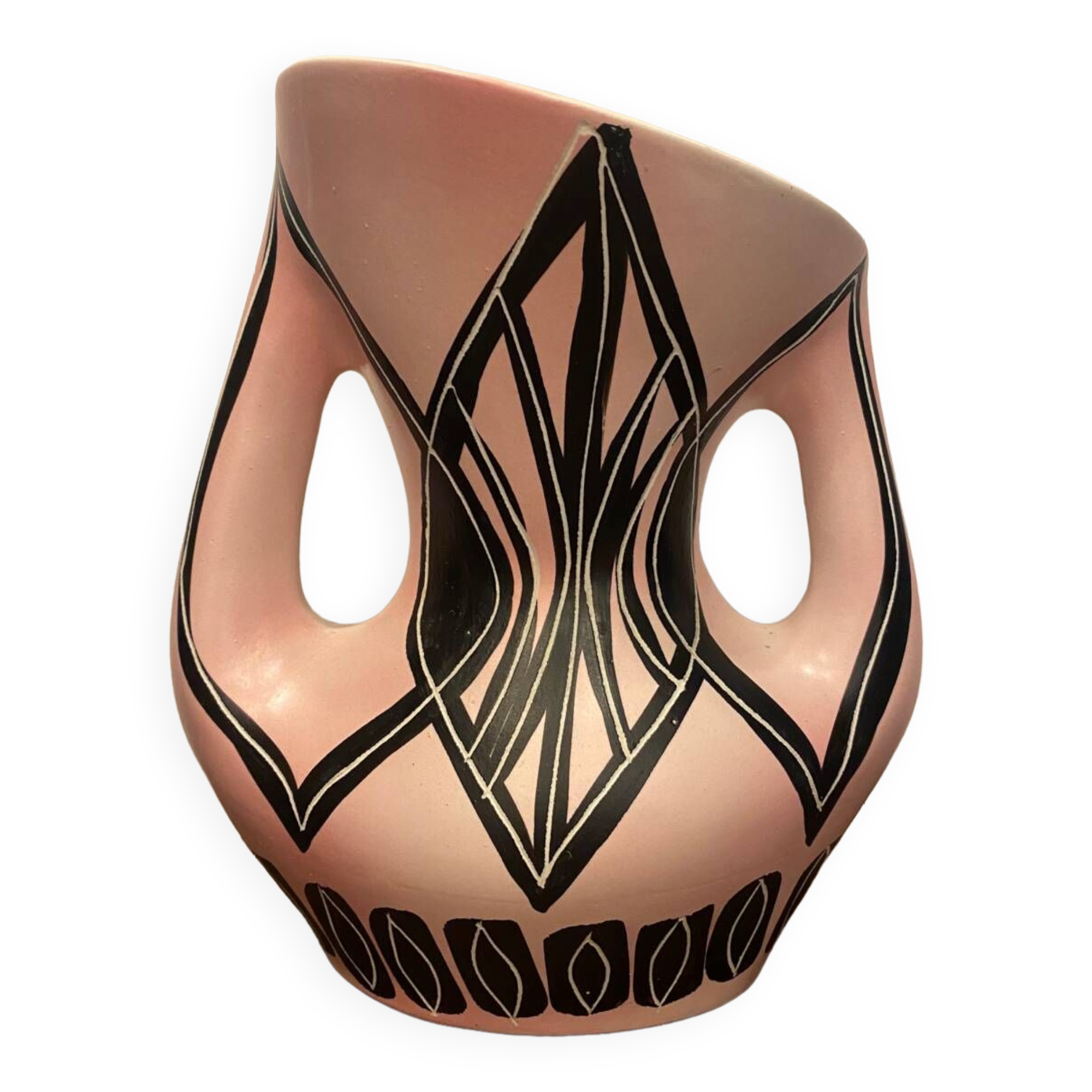 Pink Vallauris vase from the 1950s