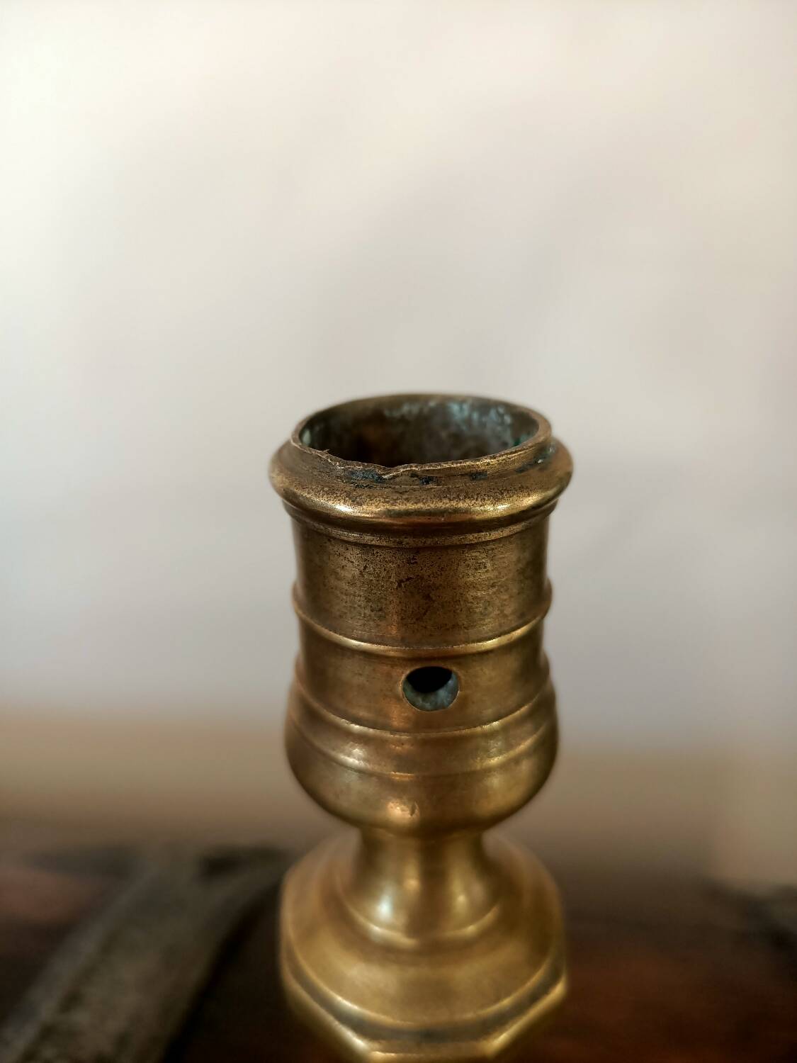Antique bronze candlestick