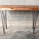 Console en bois avec pieds métal