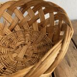 Woven straw basket