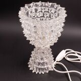 Elegant Table Lamp in Rostrato Murano Glass Vase attributed to Barovier & Toso, 1940s