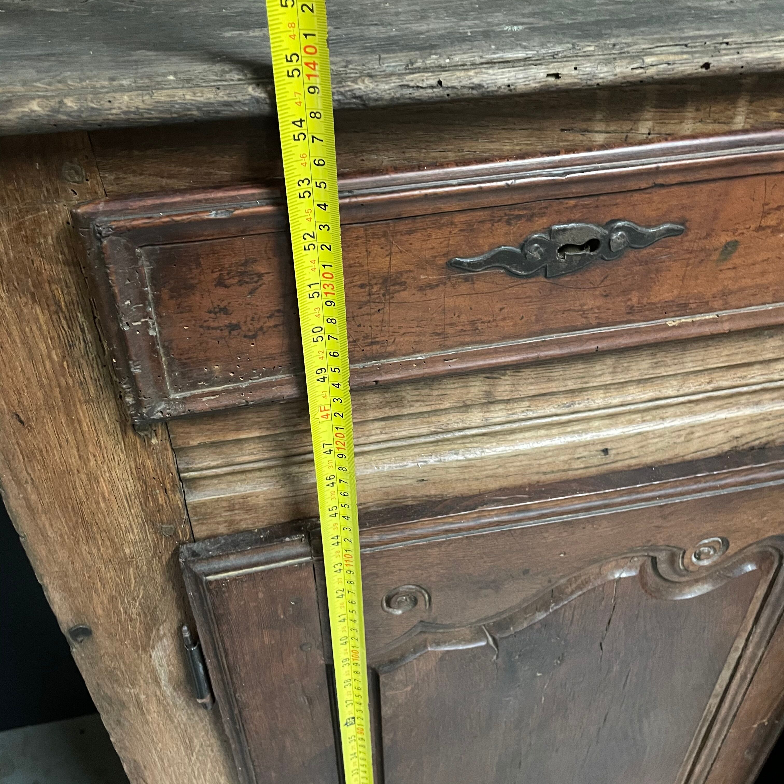 Buffet ancien XVIII Louis XV bois massif art populaire campagne enfilade meuble