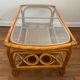 Vintage bamboo and rattan table