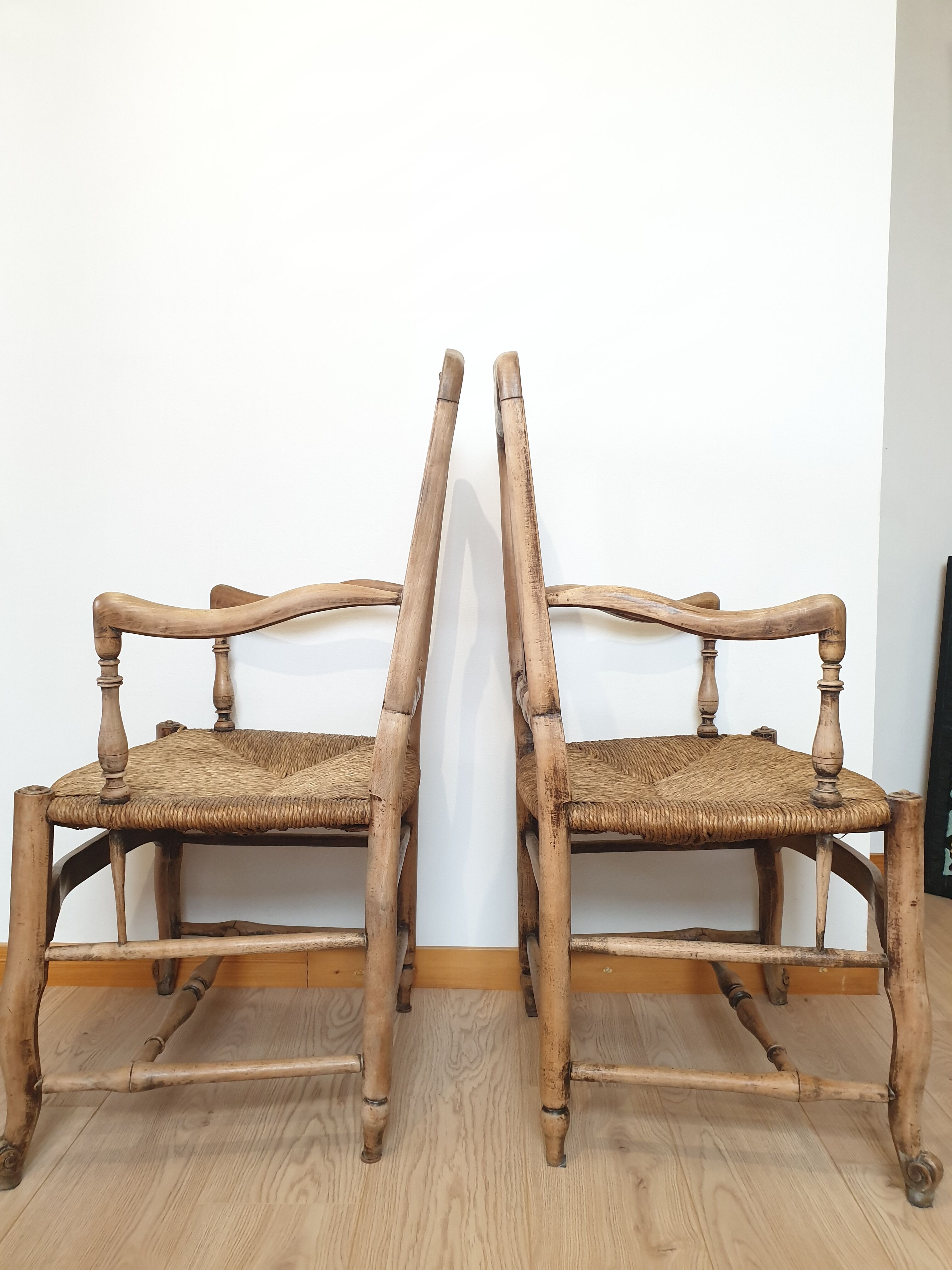 Two Hollywood Regency armchairs