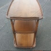 Table desserte bar roulante en orme massif par ercol angleterre vers 1960