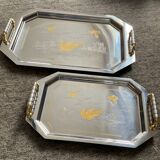 Giorinox Italy vintage tray duo