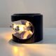 Blue night / mauve ceramic table lamp by Perdomello 70, 1970